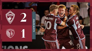 HIGHLIGHTS Mihailovic Larraz send the Rapids past Sporting Kansas City 21 with fireworks [upl. by Isahella]