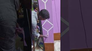 Masingtape design painting wallpaiting asianpaints wallpainting 3d art wallpaintingdesigns [upl. by Alleynad]