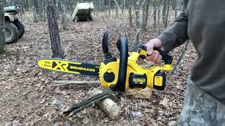 Dewalt battery operated chainsaw [upl. by Abshier]