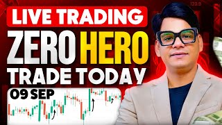 🔴09 SEP zero hero live trading bank nifty trading optionstrading trading livetrading [upl. by Vala]