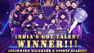 Indias Got talent 10 winning moment  Abujhmarh Malkthamb amp Sports academy  Winning moment [upl. by Bensky]