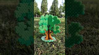 3D Tree Pixel Art  Perler Bead Art shorts [upl. by Maclaine101]