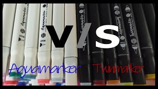 Comparaison des feutre Twinmarker et Aguamarker [upl. by Jaine588]