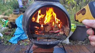 Pizza in a Chiminea on a granite slab [upl. by Zorine]