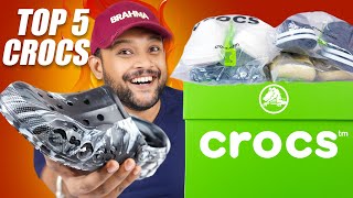 5 BEST CROCSCLOGSSLIDERS FOR MEN 🔥 Crocs Footwear Haul Review 2024  ONE CHANCE [upl. by Anua764]