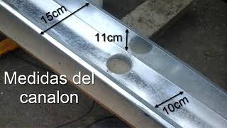 Instalacion de canaleta galvanizada 2 de 2 Installation of galvanized gutter 2 of 2 [upl. by Marlette]