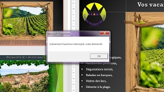 Déclencher un code VBA à louverture de PowerPoint [upl. by Werdna]