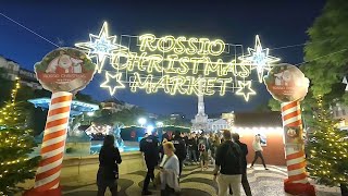 Rossio Christmas Market Visit Lisbon 🎄😍 [upl. by Echo639]