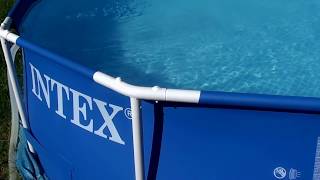 Intex metal frame swimming pool review [upl. by Nillor532]