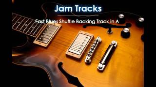 Fast Blues Shuffle Guitar Backing Track in A [upl. by Dawkins523]