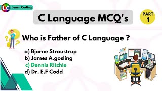 Part1 C MCQs  C mcq questions and answers  Top 50 MCQs in C  Learn Coding [upl. by Bret]