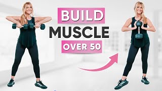 30 Minute BUILD MUSCLE Full Body Dumbbell Workout For Women Over 50  Warm Up amp Cool Down [upl. by Hansen]