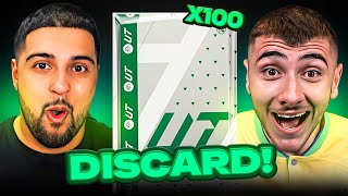 100 FC24 PACKS BUT THE LOSER DISCARDS THEM ALL Ft DannyAarons [upl. by Aleafar]