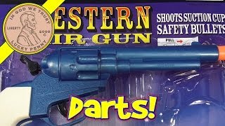 Western Air Pistols Double Holster Dart Gun Set 4502 Replicas By Parris [upl. by Kraska431]