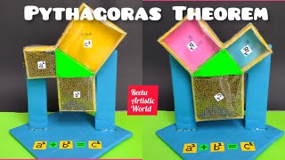 Art Integrated Math Project  How to Make a Working Model of Pythagoras Theorem  Math working Model [upl. by Socram818]