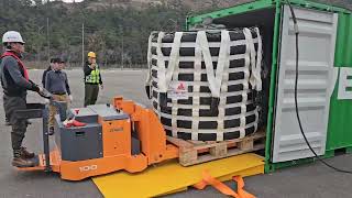 XP100 10 ton electric pallet truckpallet jackCE certificate [upl. by Floridia125]