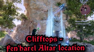 Dragon age Veilguard Clifftops  Fenharel Altar location [upl. by Ellehcram]