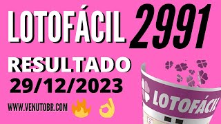 🍀 Resultado Lotofácil 2991 [upl. by Leduar]