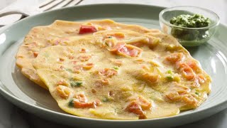 How to make Chickpea flour omelette recipe  Besan Cheela [upl. by Yerffoej]