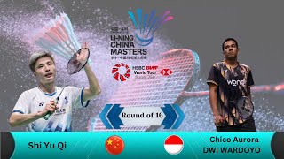 R16 MS  SHI Yu Qi CHN vs Chico Aura DWI WARDOYO INA  China Masters 2024 [upl. by Thanh]