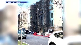 Video shows scaffolding collapse in downtown Charleston [upl. by Astraea49]