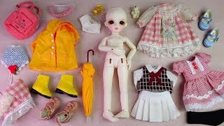 구체관절인형 리나슈슈 레인드롭 안나 개봉후기BJD LINA chouchou Limited Rain drop ANNA Box openingdress up doll asmr 4K [upl. by Laurice]