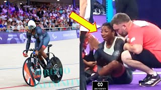 Kadeena Cox Fall in Paralympic today  Kadeena Cox Bad fall in Womens 500m time trial C45 cycling [upl. by Louls540]