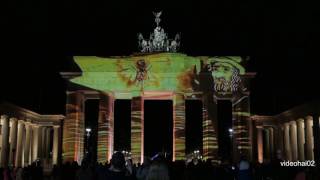 4 K Berlin leuchtet 2016 volle Show am Brandenburger Tor Part 2 [upl. by Terena682]