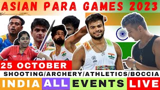 🔴Gold Medal  26th October Asian Para Games 2023  Badminton Table tennis  Boccia Judo [upl. by Osy562]