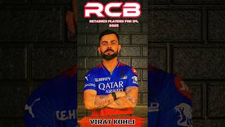 Rcb Retain Players for Ipl 2025rcbretainplayers rcb viratkohli kingkohli kohli rcb players। [upl. by Hsaka]