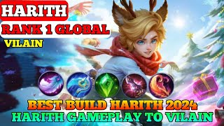 HARITH BEST BUILD 2024  HARITH TOP 1 GLOBAL GAMEPLAY MOBILE LEGENDS BANG BANG [upl. by Onoitna]