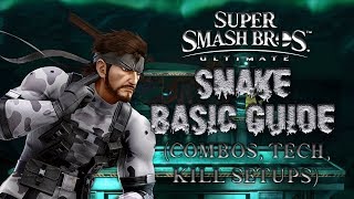 Smash Ultimate Snake Basic Guide Kill Setups and Combos [upl. by Oirram]