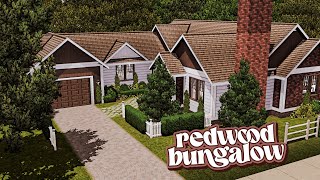 building a family bungalow  redwood  the sims 3 speed build  cc links [upl. by Idonna112]