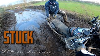 STUCK in the mud with my KTM 890 Adventure [upl. by Lrigybab]