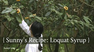 Camping Food How to Make Loquat Syrup 又到了吃枇杷的季节！跟着Sunny一起熬制枇杷膏吧 [upl. by Zacharias]