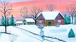 How to Paint a Winter Wonderland  Relaxing Landscape Art  StepbyStep Painting Tutorial [upl. by Eisaj543]