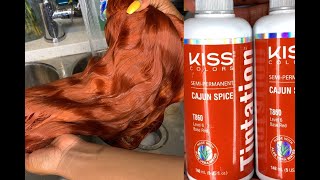 DIY Ginger Hair Tutorial  Water Color Method with Kiss Color Cajun Spice 613 Wig [upl. by Adikam]