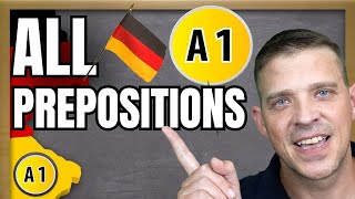 ALL German A1 Level Prepositions  AKK  DAT amp example sentences [upl. by Juanita]