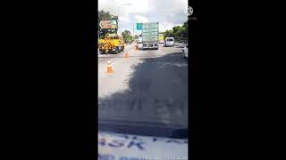 SG Road Accident at AYE Tuas [upl. by Nailluj]