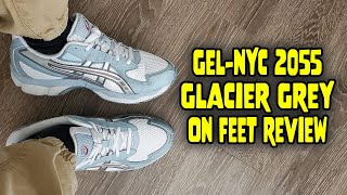 Asics GelNYC 2055 Glacier Grey On Feet Review 1203A542 020 [upl. by Dremann267]