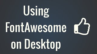 Using Font Awesome in Desktop Applications OS X [upl. by Redford]