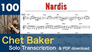 Nardis 1985 Chet Baker Solo Transcription 100 [upl. by Alleynad952]