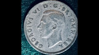 2 Shilling Coin  George VI United Kingdom Dated 1951 [upl. by Bobbe]