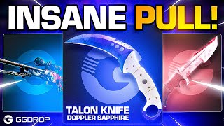 GGDROP CRAZY TALON KNIFE PULL IN UPGRADE GGDrop Promo Code 2024 [upl. by Larine]