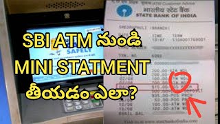 How to Get Mini Statement From SBI ATM  Tech Pe [upl. by Annam270]