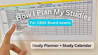 How to Plan Your Studies STUDY PLANNER  STUDY CALENDAR  Board Exam Planning [upl. by Eibo]