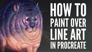 How to Paint Over Line Art in Procreate [upl. by Kareem]