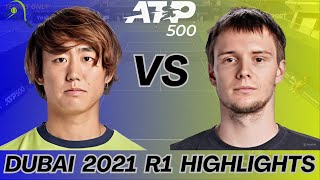 Yoshihito Nishioka 西岡良仁 vs Alexander Bublik  Highlights [upl. by Htyderem]