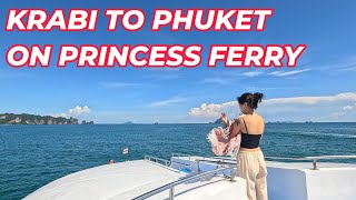 Ao Nang Krabi to Phuket by Ao Nang Princess Ferry 3 hour Ferry Adventure 🇹🇭 [upl. by Cannon]