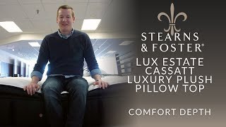 Stearns amp Foster Lux Estate Cassatt Luxury Plush Pillow Top Mattress Comfort Depth 1 [upl. by Nadeen712]